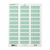 Mint Cross Eerste Heilige Communie retouradres Etiket (Full Sheet)