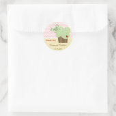 Mint Cupcake Dank u Verjaardagsfeestgeschenk Label (Tas)
