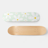 Mint Daisy Pattern Skateboard (Horizontaal)
