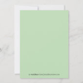 Mint Damask Formele Inleiding Geboorteaankondiging Aankondiging (Achterkant)