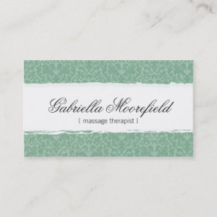 Mint Damask Massage Therapy Visitekaartje