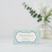 Mint Damask Visitekaartje (Staand voorkant)