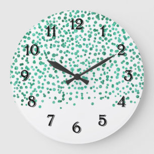 Mint Dazzle Confetti Grote Klok