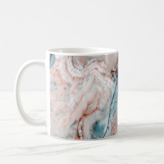 Mint Emperador marble onyx Koffiemok (Links)