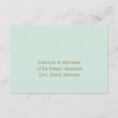  Mint en Antiek goudhuwelijk RSVP Kaartje (Achterkant)