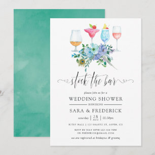 Mint en Blauwe Boho Bloemstuk Voorraad de Bar Kaart