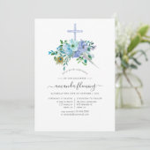 Mint en Blue Boho-bevestiging Kaart (Staand voorkant)