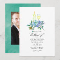 Mint en Blue Boho Wine Tasting Weddenschap
