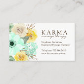 Mint en geel Visitekaartje Afsprakenkaartje (Voorkant)