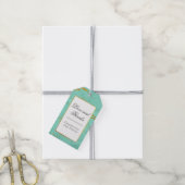 Mint en Gold Marble Pattern Hartelijk dank Cadeaulabel (Met Touw)