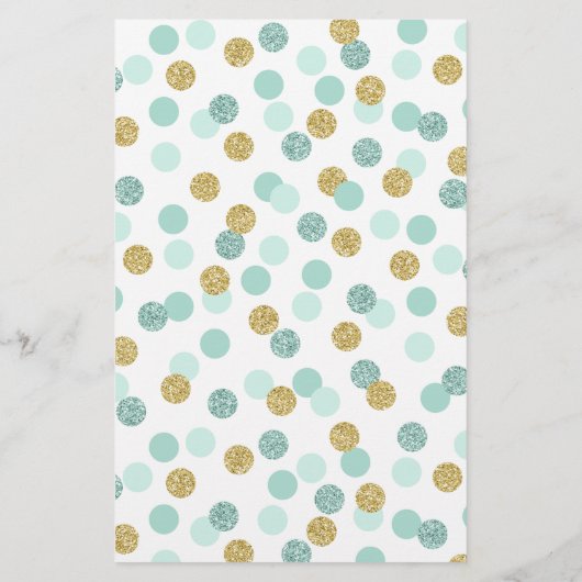 Mint en Goud Baby shower zei dat ze Game zei (Achterkant)