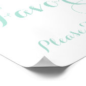 Mint- en goudschoenenavors Neem één teken Poster (Hoek)