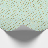 Mint- en  goudStippen Cadeaupapier (Hoek)