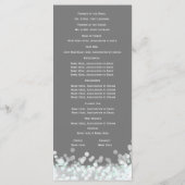 Mint en Grijs Twinkle Lights Wedding Program Programma (Achterkant)