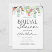 Mint en Koraal Bruidsfeest Uitnodiging, Trouwen Kaart (Voorkant)