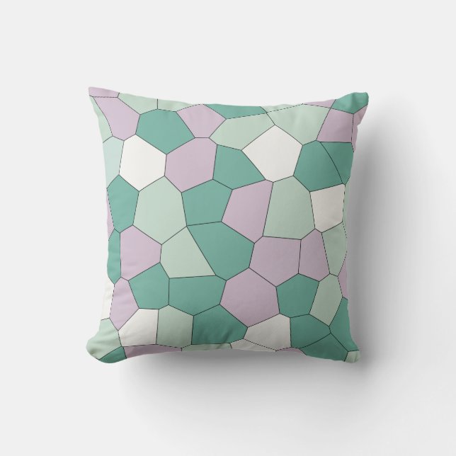 Mint en Lavender Kussen (Voorkant)