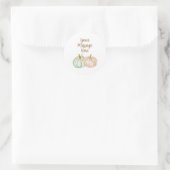Mint en pappel pumpkin Uw bericht hier Sticker (Tas)