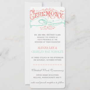 Mint en Peach Modern  Typografie Kaart