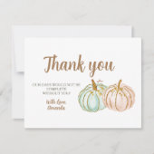 Mint en Peach Pomkin onthullen Dank u wel Bedankkaart (Voorkant)