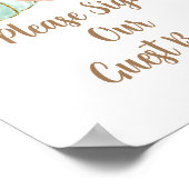 Mint en Peach Pumpkin Gelieve onze gast te onderte Poster (Hoek)