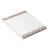 Mint- en Rode zomeraardbeienpatroon Notitieblok (Schuin)