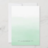 Mint en Silver Bridal Shower Kaart (Achterkant)