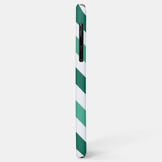 Mint en White Chevron Custom Monogram Case-Mate iPhone Case (Achterkant/links)