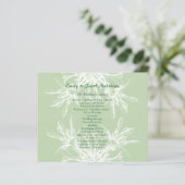 Mint en White Floral Wedding Programme (Staand voorkant)