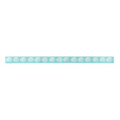 Mint en White Seashells Satin Ribbon Lint (Voorkant)