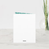 Mint en witte cirkels Dank u Bedankkaart (Achterkant)