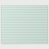 Mint en witte strepen cadeaupapier (Vlak)