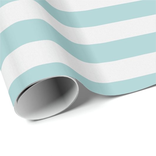 mint en witte strepen cadeaupapier (Rol Hoek)