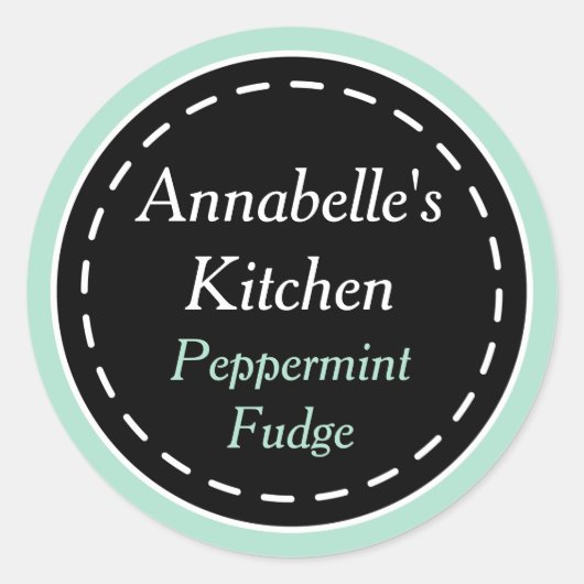 Mint en zwarte keuken Stickers (Voorkant)