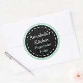 Mint en zwarte keuken Stickers (Envelop)