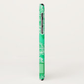 Mint Floral Monogram Case-Mate iPhone Case (Achterkant/links)