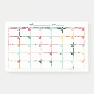 Mint Floral niet-gedateerd kalender Post-it® Notes