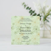 Mint Floral Whimsy bruiloft Kaart (Staand voorkant)