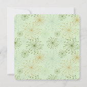 Mint Floral Whimsy bruiloft Kaart (Achterkant)