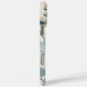 Mint Flower iPhone 16 Coque, Coque de nom personna (Verso / Droite)