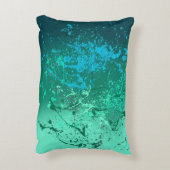 Mint Flurry: Abstract spatter art Accent Kussen (Achterkant (Verticaal))