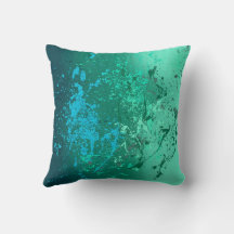 Mint Flurry Abstract Spatter Art