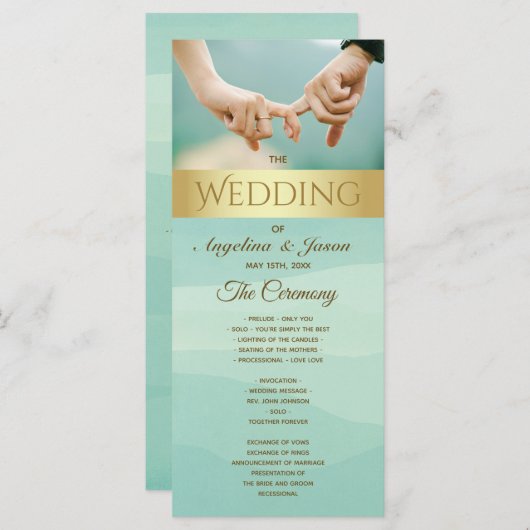 Mint foto bruiloft programma (Voorkant / Achterkant)