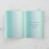 Mint Fox Bunny Love Glitter Sweetheart Christmas Kaart (Binnen)