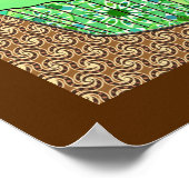 Mint-Frosted Chocolate Cupcake, Fractal Background Poster (Hoek)