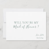 Mint Funny Bridesmaid / Maid of Honor proposal Kaart (Achterkant)