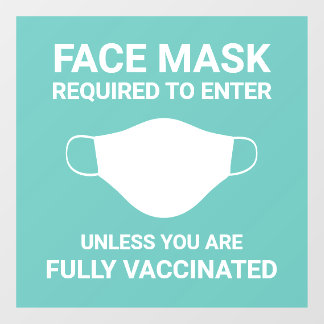 Mint Gezichtsmasker Vereist  Raamsticker