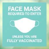 Mint Gezichtsmasker Vereist  Raamsticker (Vel 3)