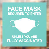 Mint Gezichtsmasker Vereist  Raamsticker (Vel 2)