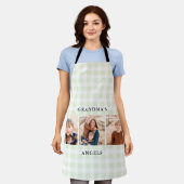 Mint Gingham Collage Foto Grandma's Angels Schort (Gedragen)