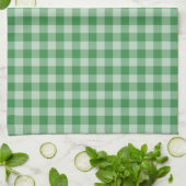 Mint Gingham Theedoek (Gevouwen)